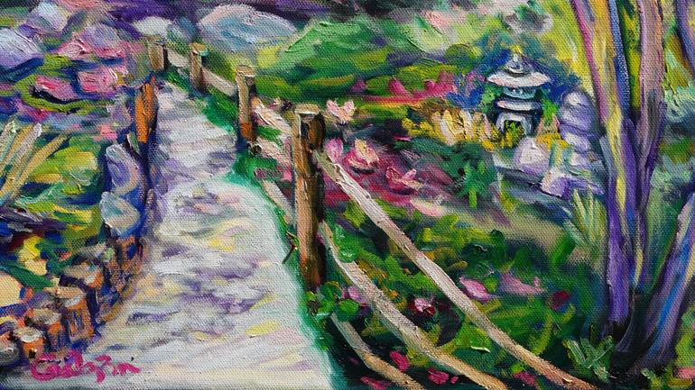 Original Impressionism Landscape Painting by Dixie Galapon