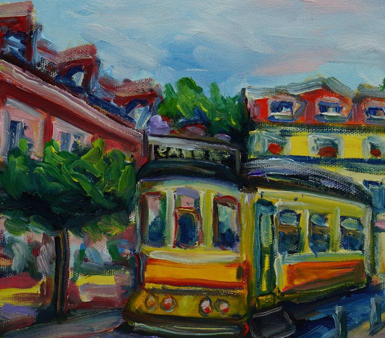 Original Impressionism Transportation Painting by Dixie Galapon