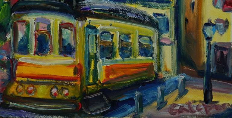 Original Impressionism Transportation Painting by Dixie Galapon