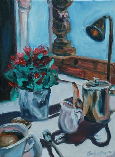 Original Expressionism Still Life Paintings by Dixie Galapon
