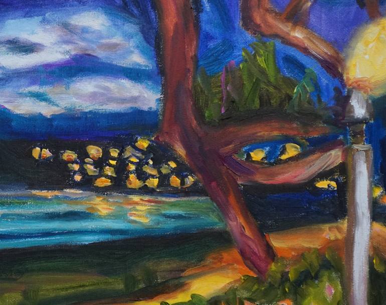 Original Impressionism Beach Painting by Dixie Galapon