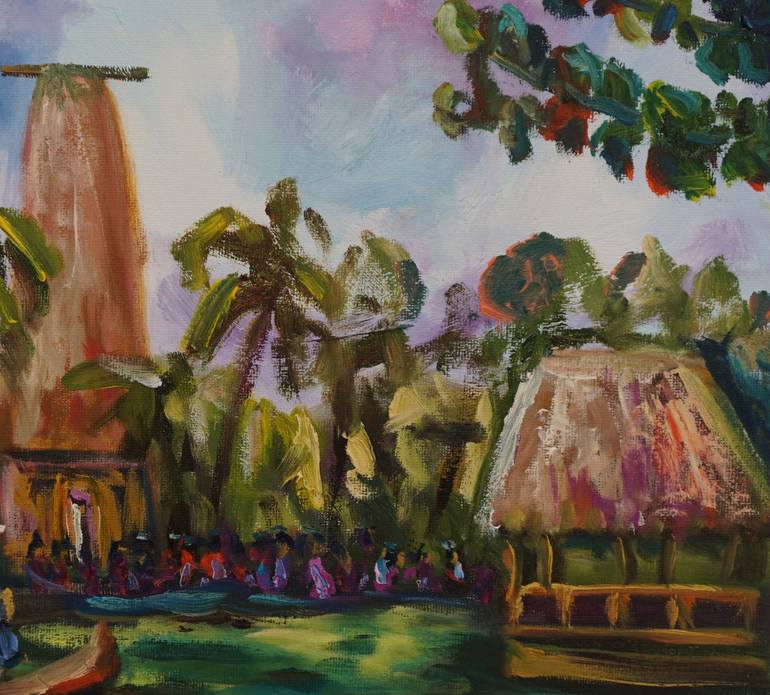 Original Impressionism Landscape Painting by Dixie Galapon