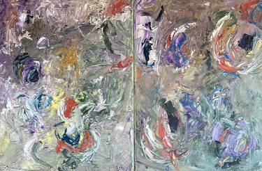 Original Abstract Floral Paintings by ELISABETH DE VRIES