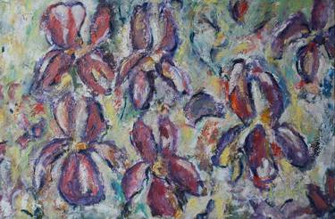 Print of Abstract Floral Paintings by ELISABETH DE VRIES