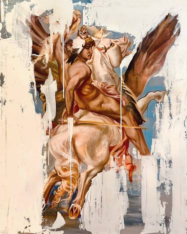 Original Figurative Classical mythology Paintings by Fran Rosado Díaz