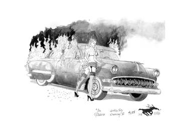 Original Automobile Drawing by Gilles Meillassoux