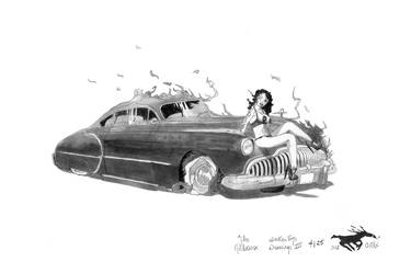 Original Automobile Drawing by Gilles Meillassoux