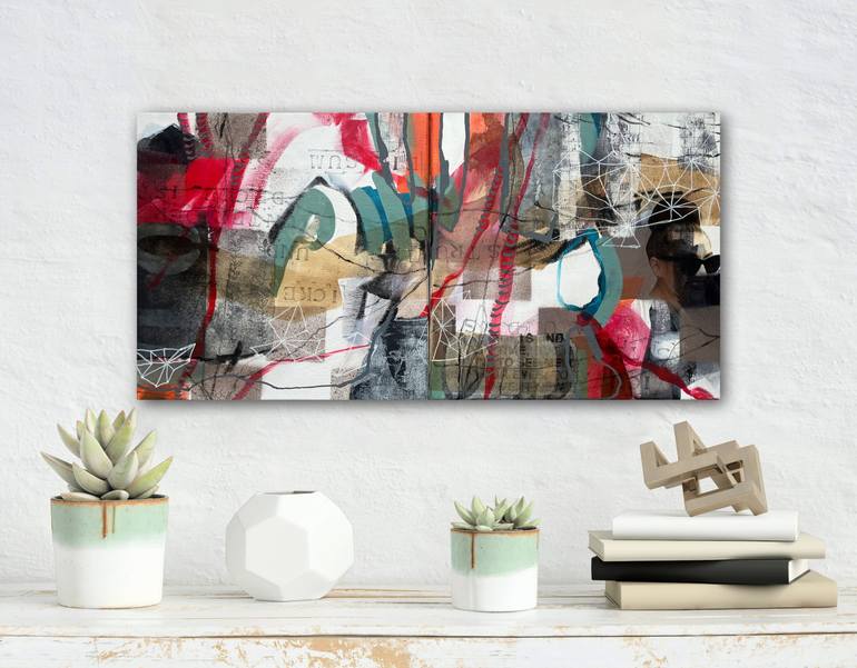 Original Abstract Women Painting by Marita Tobner