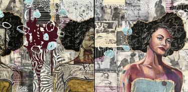 Original Women Mixed Media by Marita Tobner