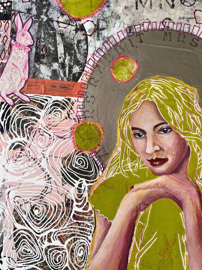 Original Figurative Women Mixed Media by Marita Tobner