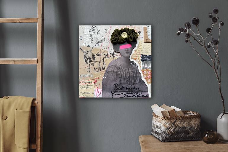 Original Figurative Women Mixed Media by Marita Tobner