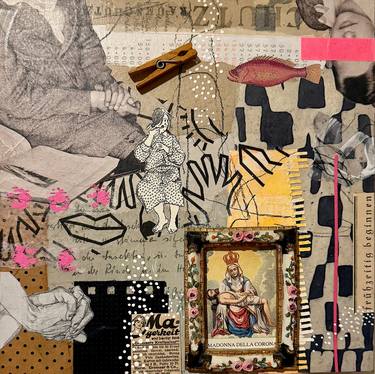 Original Figurative Love Mixed Media by Marita Tobner