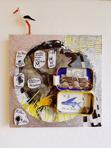 Original Installation Art Animal Mixed Media by Marita Tobner