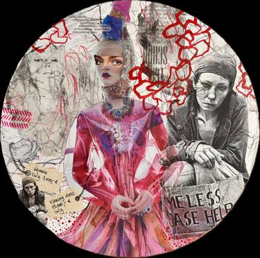 Original Figurative Women Mixed Media by Marita Tobner