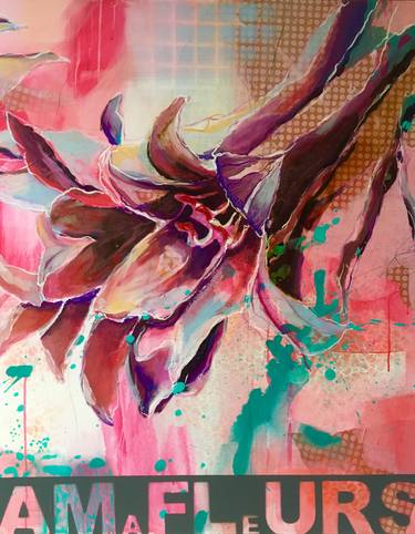 Original Abstract Expressionism Floral Paintings by Marita Tobner