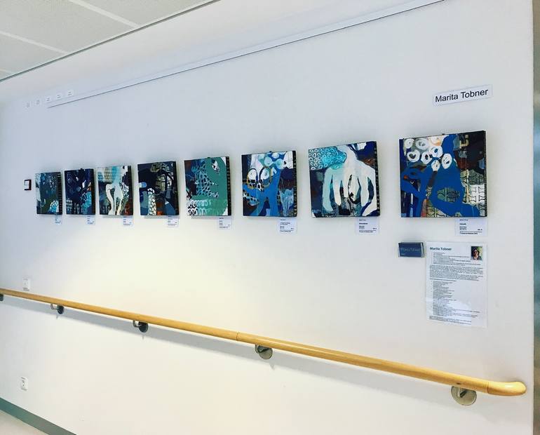 Original Abstract Botanic Painting by Marita Tobner