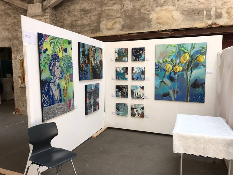 Original Abstract Botanic Painting by Marita Tobner