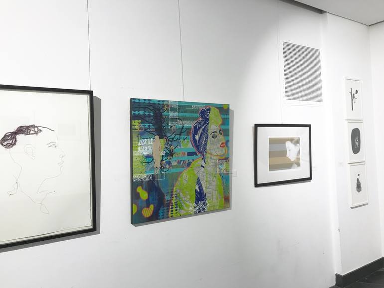 Original Street Art Women Painting by Marita Tobner