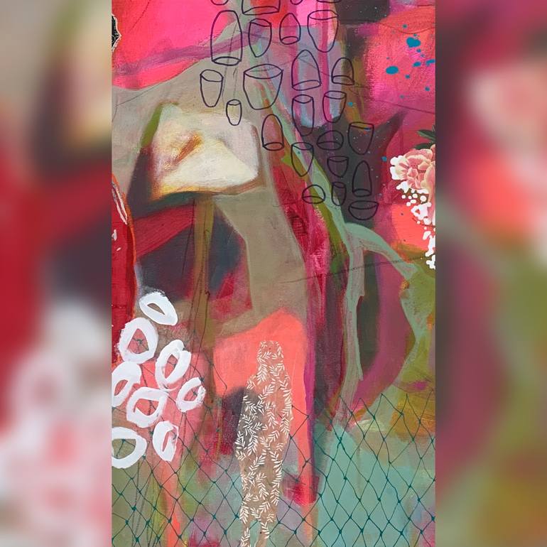 Original Abstract Women Painting by Marita Tobner