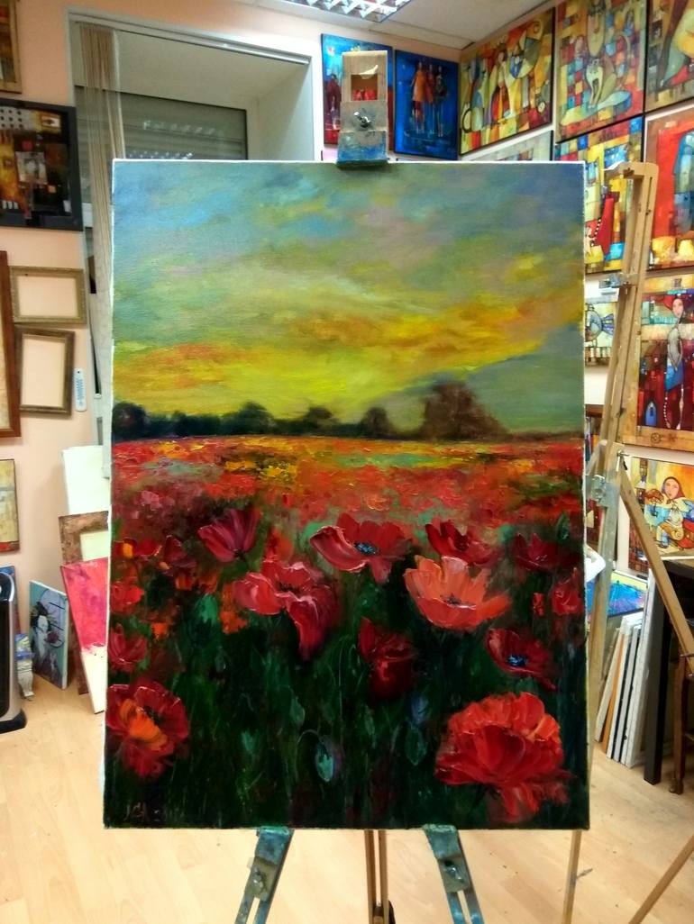 Original Impressionism Landscape Painting by Anna Sergeeva