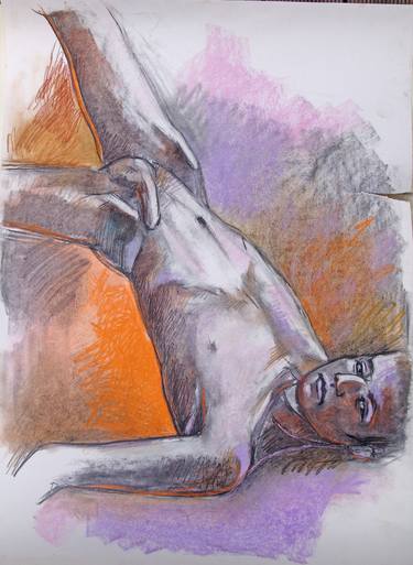 Original Realism Nude Drawings by Rita Pranca