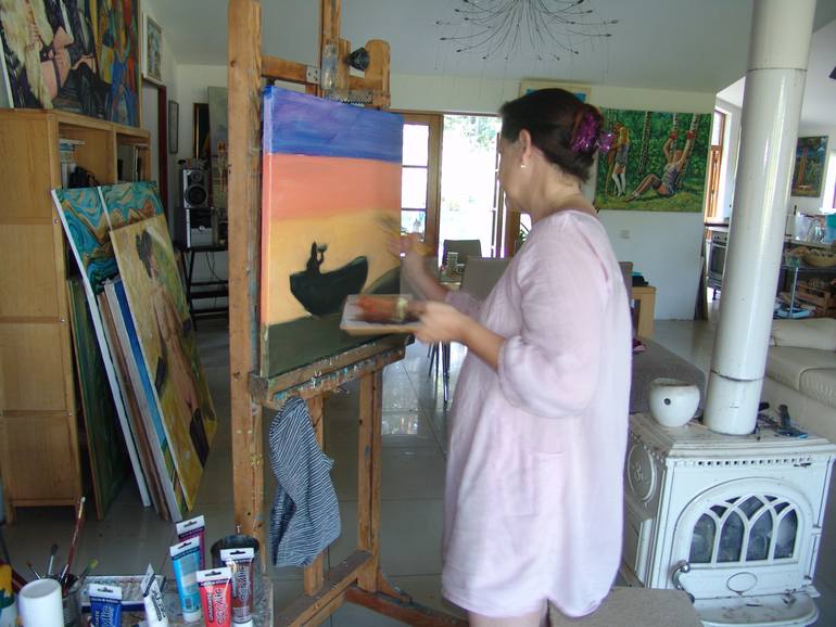 Original Impressionism Landscape Painting by Rita Pranca