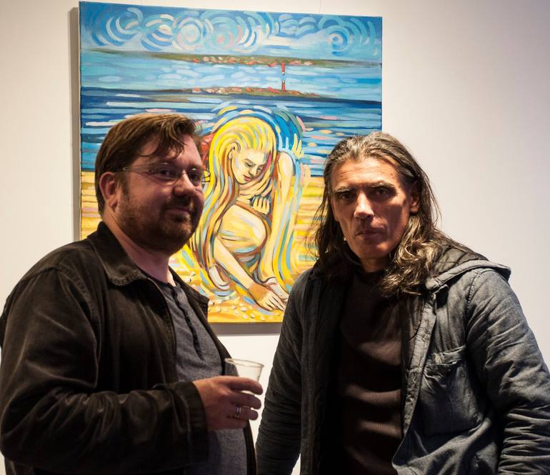 Original Art Deco People Painting by Rita Pranca