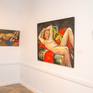 The painting an the gallety wall