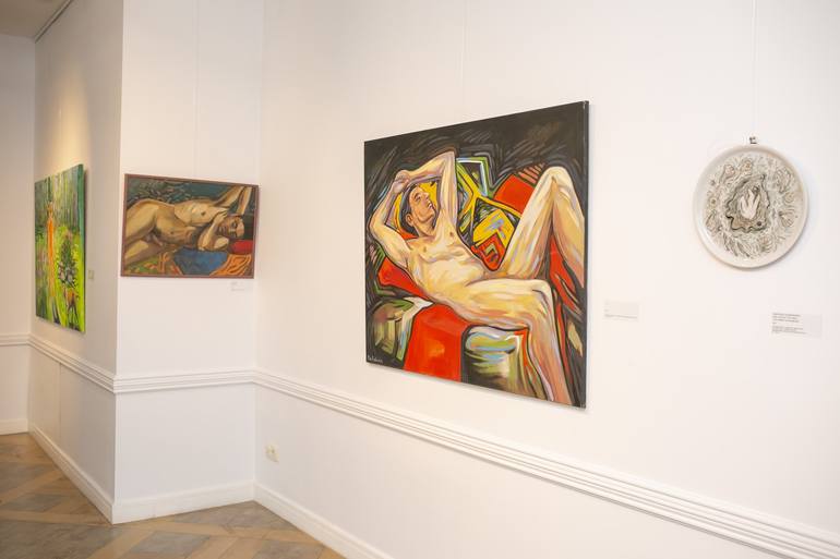 Original Expressionism Nude Painting by Rita Pranca