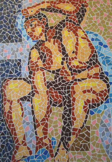 Print of Cubism Nude Paintings by Mats Eriksson