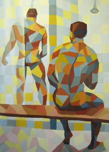 Print of Cubism Nude Paintings by Mats Eriksson