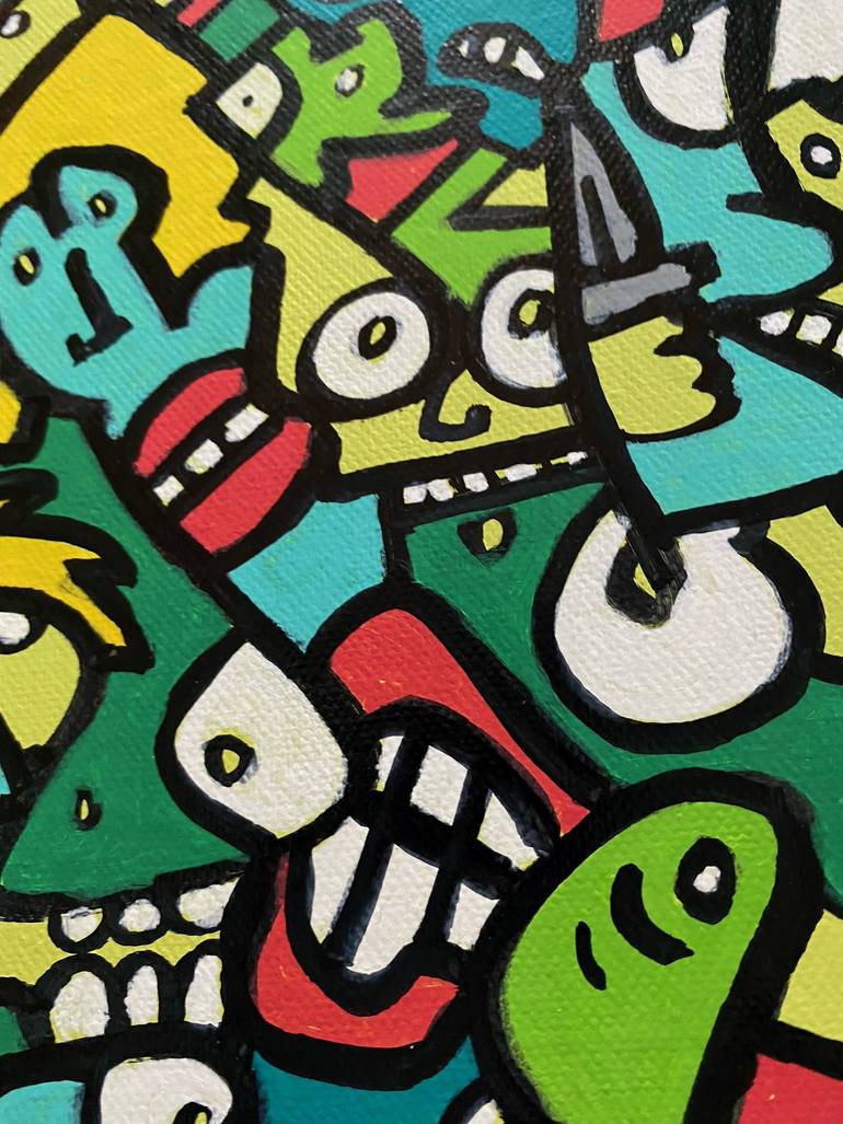 Original Modernism People Painting by Frob B