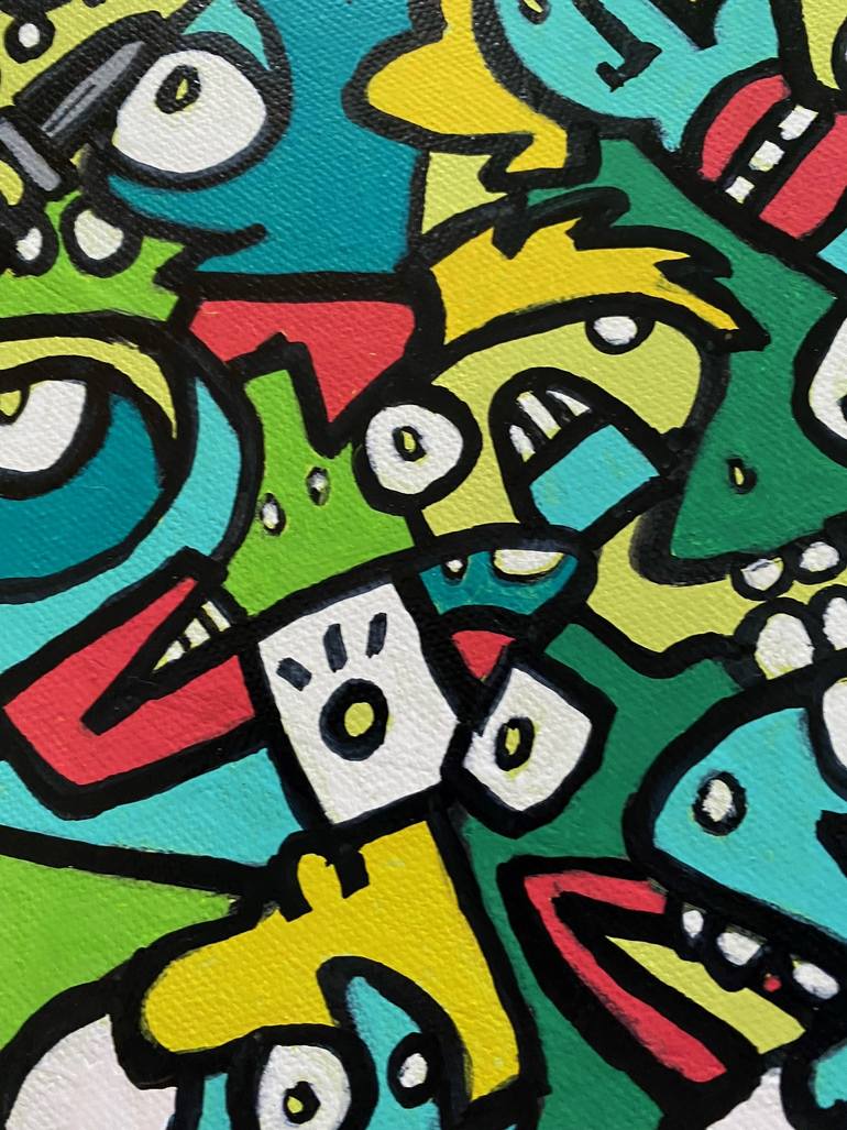 Original Modernism People Painting by Frob B