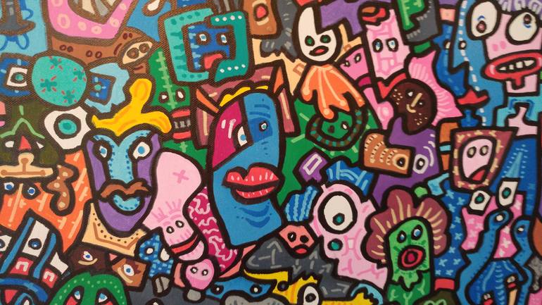Original Street Art Comics Painting by Frob B