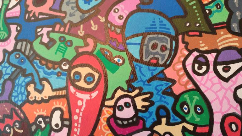 Original Street Art Comics Painting by Frob B