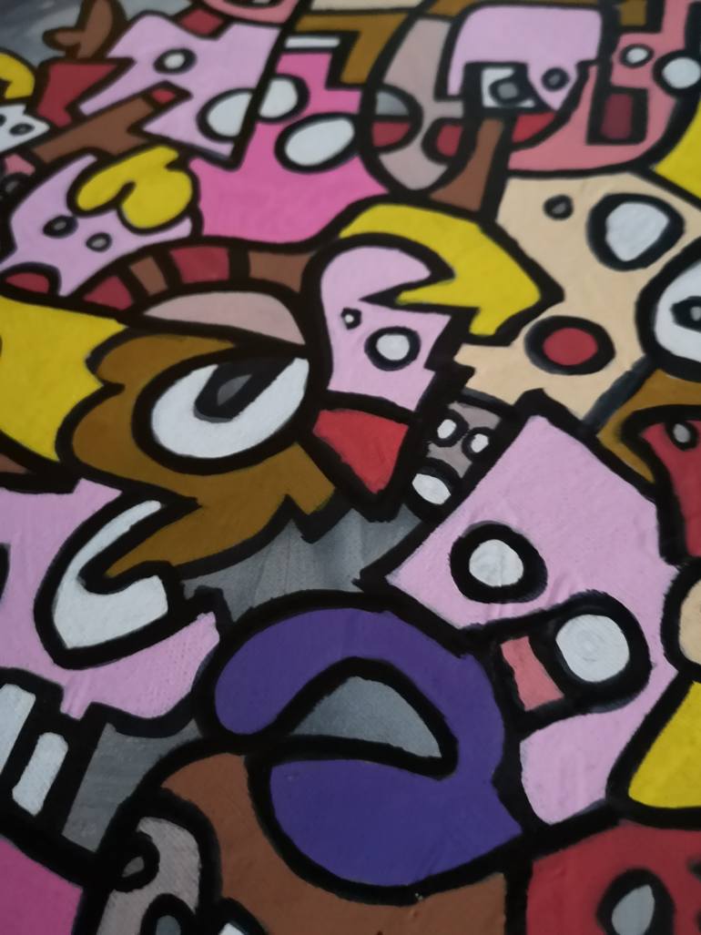 Original Street Art Outer Space Painting by Frob B