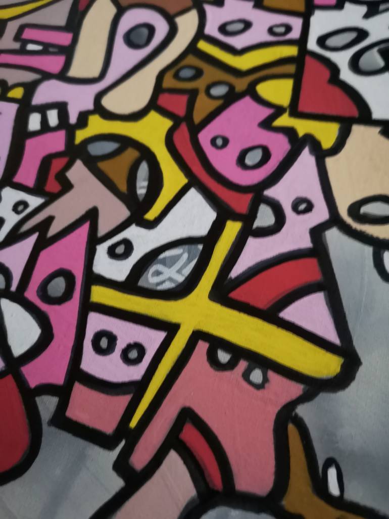 Original Street Art Outer Space Painting by Frob B