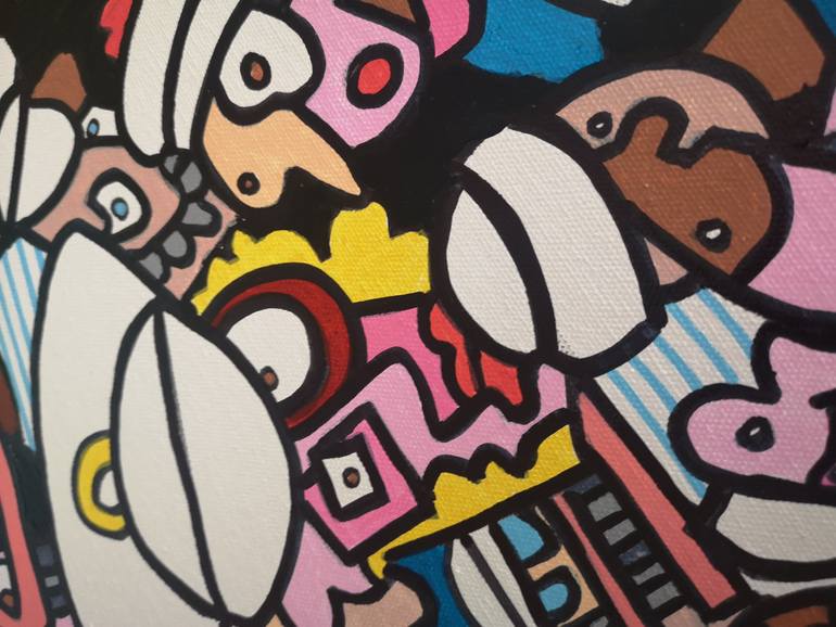 Original Cubism Boat Painting by Frob B