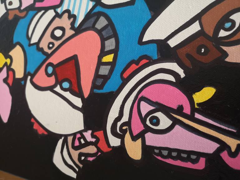 Original Cubism Boat Painting by Frob B