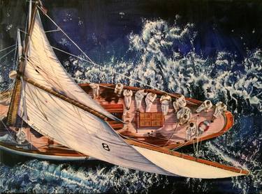 Original Sailboat Paintings by Yulia Terebunskaya