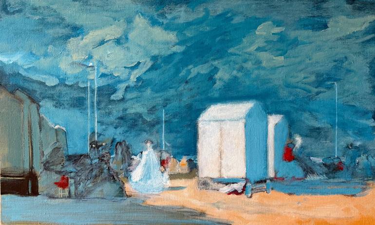 Original Expressionism Beach Painting by Adam Reid