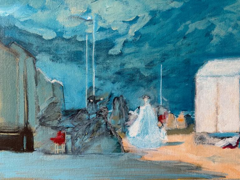 Original Expressionism Beach Painting by Adam Reid