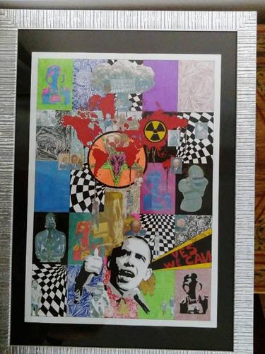 Original Pop Art Political Collage by Christian Di Fraia Narciso