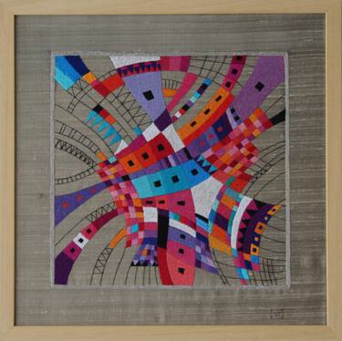 Original Abstract Geometric Paintings by Victoria Potrovitza