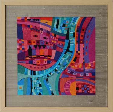 Original Abstract Geometric Paintings by Victoria Potrovitza