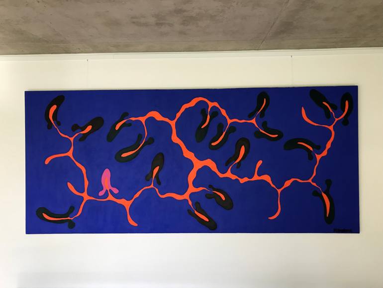 Original Abstract Expressionism Abstract Painting by Michaela Hanelova
