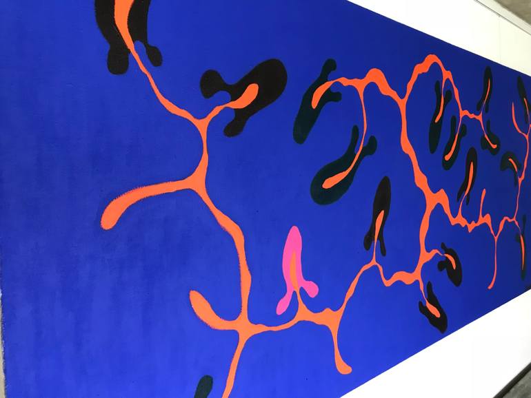 Original Abstract Expressionism Abstract Painting by Michaela Hanelova