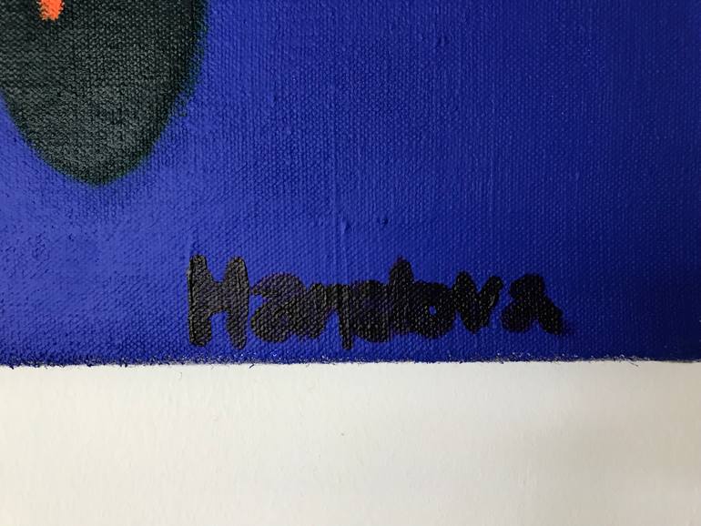 Original Abstract Expressionism Abstract Painting by Michaela Hanelova
