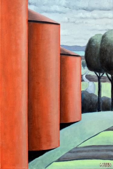 Original Impressionism Rural Life Painting by Andrea Vandoni