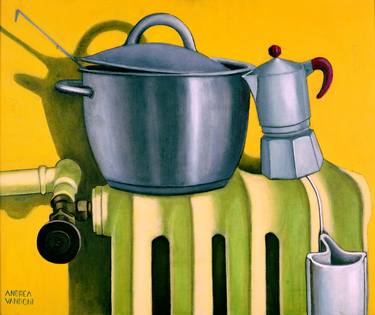 Original Art Deco Still Life Paintings by Andrea Vandoni